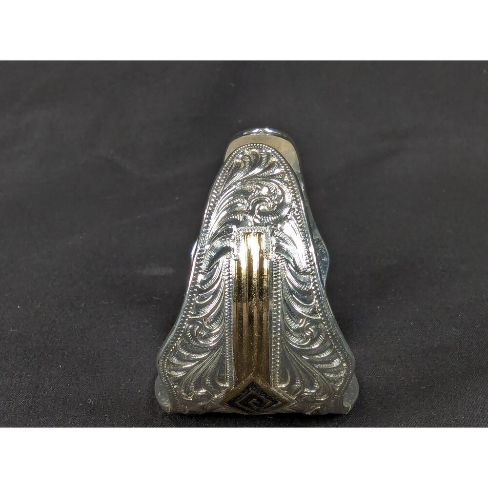Montana Silversmiths Western Cuff Bracelet Silver Plated Scrollwork Geometric - Picture 6 of 12